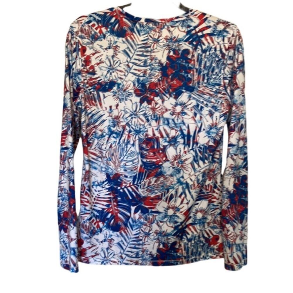 Reel Legends Red white and blue lightweight SPF long sleeve S shirt EUC - Picture 5 of 15